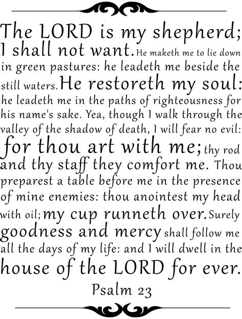 The Lord Is My Shepherd Wall Decal Of Psalm 23 Scripture Etsy