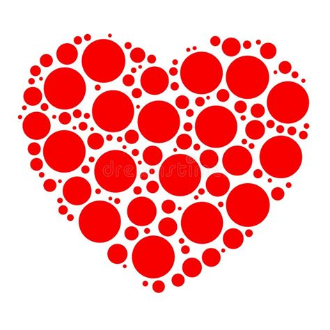 Unique Heart Element Heart Made Of Circles Clip Art For Love