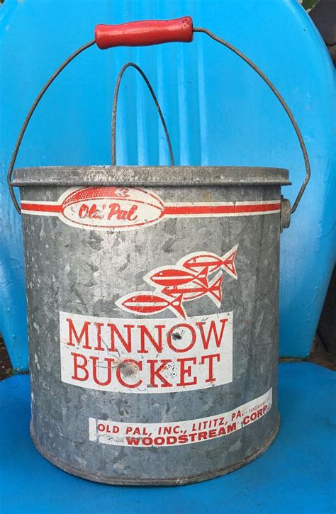 Old Pal Vintage Galvanized Minnow Bucket Vintage Fishing Etsy