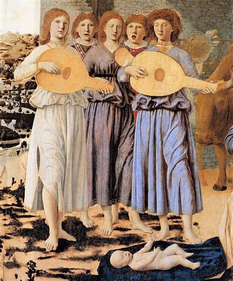 Piero Della Francesca Natività Dettaglio Olio Su Tavola Ultima