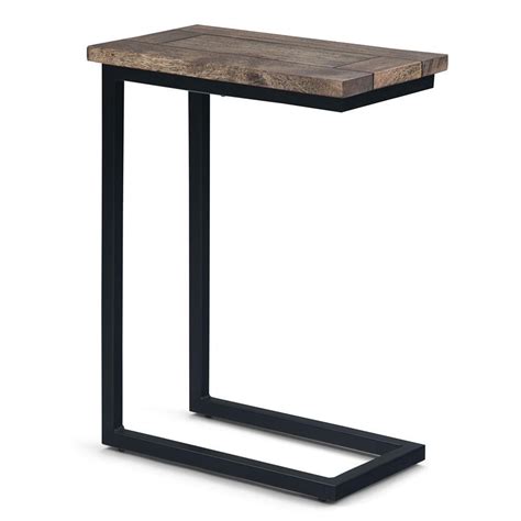 Skyler Solid Wood C Side Table With Metal Legs Simpli Home