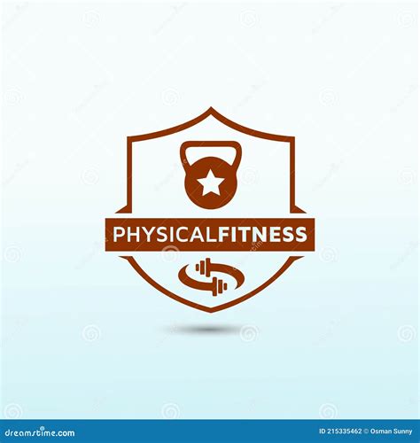 Physical Fitness Vector Logo Design Fitness Logo Design Dumbbell Icon