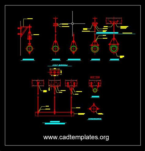 Pipe Hangers Sections Details Cad Template Dwg Cad Templates