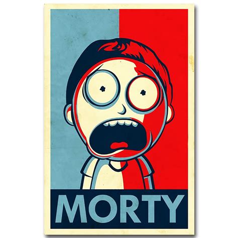 Rick Morty Art Silk Fabric Poster Vintage Print 13x20 Inch Picture