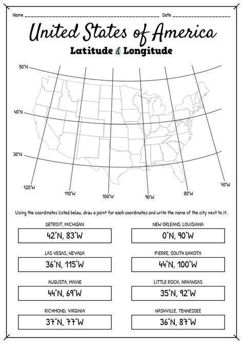 Latitude And Longitude Globe Practice Worksheets Using Latitude And