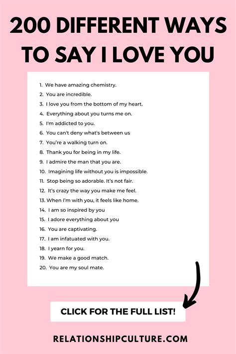 200 Different Ways To Say I Love You Relationship Culture