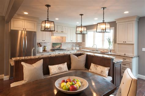 Maybe you would like to learn more about one of these? Kitchen Renovation with Island Built in Banquet Seating St ...