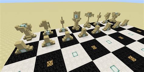 Minecraft Papercraft Chess