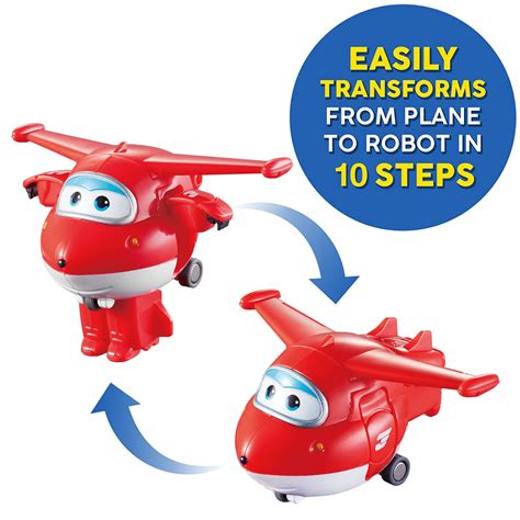 Super Wings Jett 7 Tall Superwings Jett Robot Suit And 2” Scale