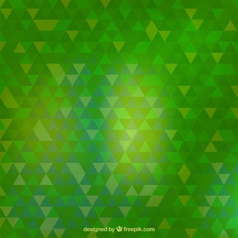 Green Triangles Background Vector Free Download