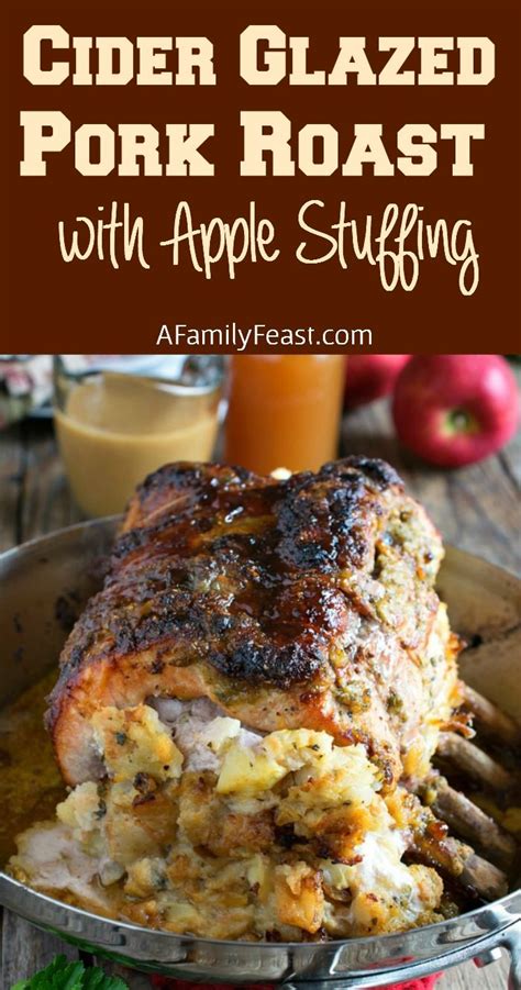 1½ gallons pit mop (recipe above). Cider Glazed Bone-in Pork Roast with Apple Stuffing ...