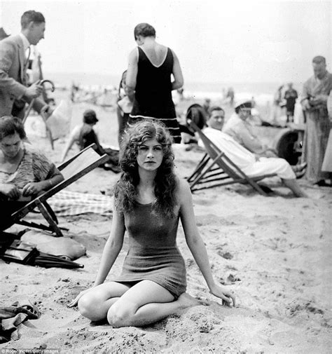This Picture Taken In The S Show A Babe Woman Sitting On The Beach Although Bobs Were