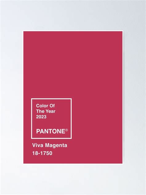 Pantone Color Of The Year 2023 Viva Magenta Poster For Sale By