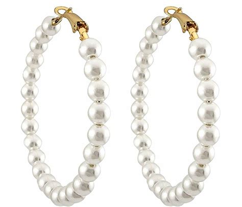 Trendy Pearl Hoop Earrings Pearl Hoops 14kt Gold Filled Pearl Earrings Small Medium And