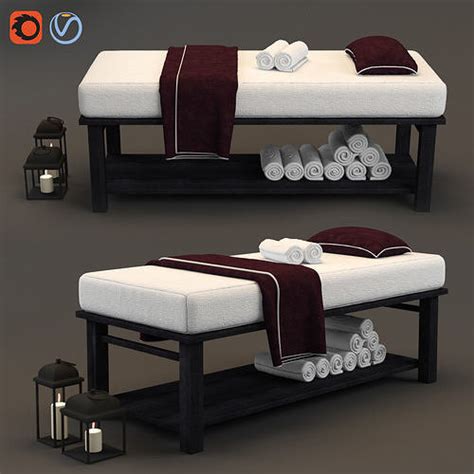 Spa Bed Massage Table 3 3d Model Cgtrader