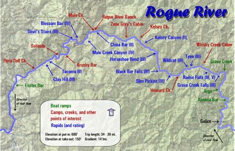 Rogue River Rafting Maps Oregon River Experiences
