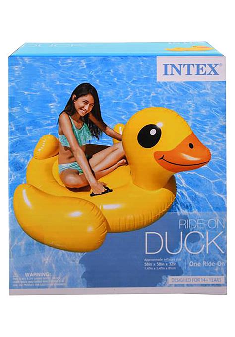 Intex Yellow Duck Inflatable Ride On Pool Toy