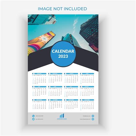 Calendario De Pared De P Gina Vector Premium