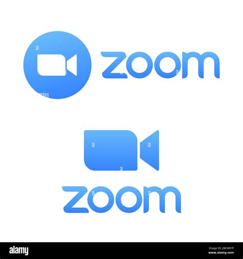Blue Camera Icon Zoom App Logo Vector Live Media Streaming