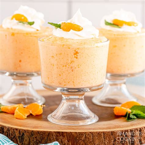 Whipped Jello Mandarin Orange Mousse Dessert Amandas Cookin