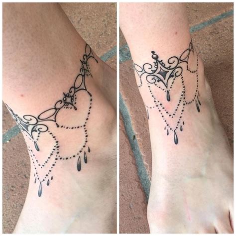 25 Anklet Tattoos Cute Enough To Replace Your Jewellery Ankle