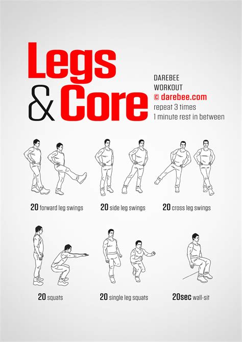 Legs And Core Workout Leg Workouts For Men Leg Workout At
