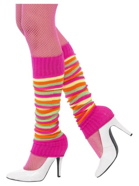 striped legwarmers neon 80s accessories leg warmers 80s