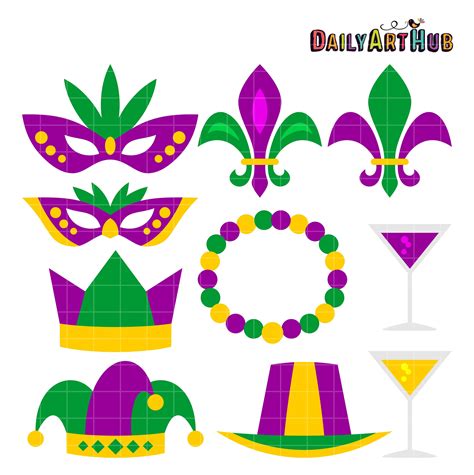 free mardi gras clip art set mardi gras crafts mardi gras svg mardi gras food mardi gras