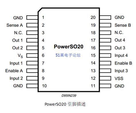 L298引脚图功能介绍与pdf中文数据手册下载 模拟数字电子技术