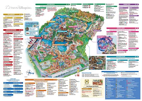 Tickets for a specific date have to be purchased in advance, and the opening hours are shortened. Tokyo Disneysea map - Disneysea map (Kantō - Japan)