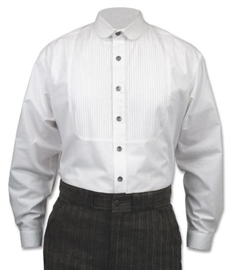Sinclair Edwardian Club Collar Shirt White Club Collar Shirt