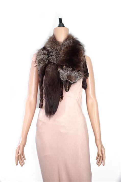 1940s silver fox taxidermy stole vintage fox fur real fox etsy vintage fox fox fur scarf