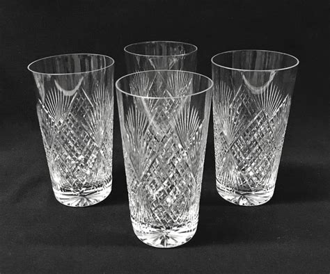 Cut Crystal Water Glasses English Circa 1930s