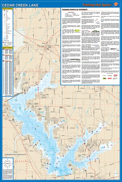 Cedar Creek Lake Fishing Map