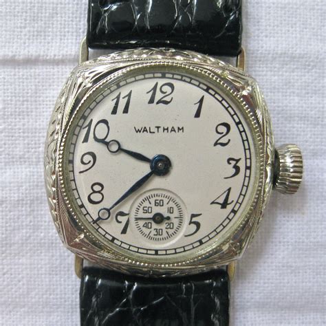 Vintage Lady Waltham 14k White Gold Wrist Watch Circa 1930 Vintage