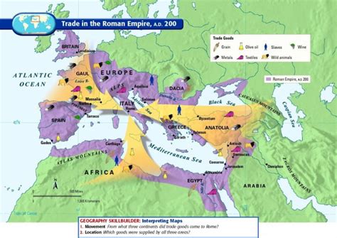 200 Ce) Trade In The Roman Empire | Maps, Charts, Graphs With Regard To