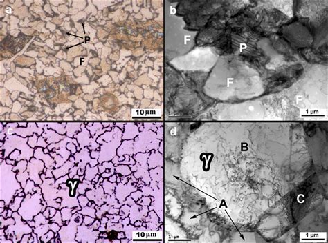 Microstructure Of SZs A And B Ferrite And Pearlite Structure Of