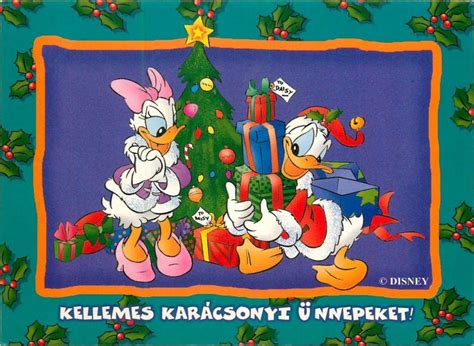 Disney Cartoons Characters Happy Christmas Tree Ts Daisy And Donald