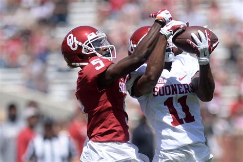 Oklahoma Sooners Football Spring Game Recap White Edges Red 14 13