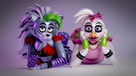 Roxanne Wolf And Glamrock Chica Fnaf Characters Fnaf Fnaf Wallpapers