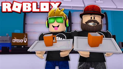 Working At A Coffee Shop With My Dad In Roblox Youtube
