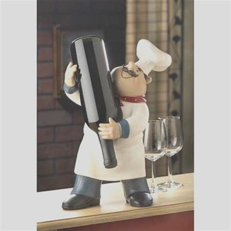 Chef Wine Holder Statue Home Decor Ideas
