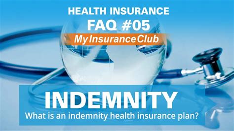 What Is An Indemnity Health Insurance Plan Faq Youtube