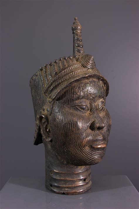 Tête Oni Ifé Art Africain Bronze Africain
