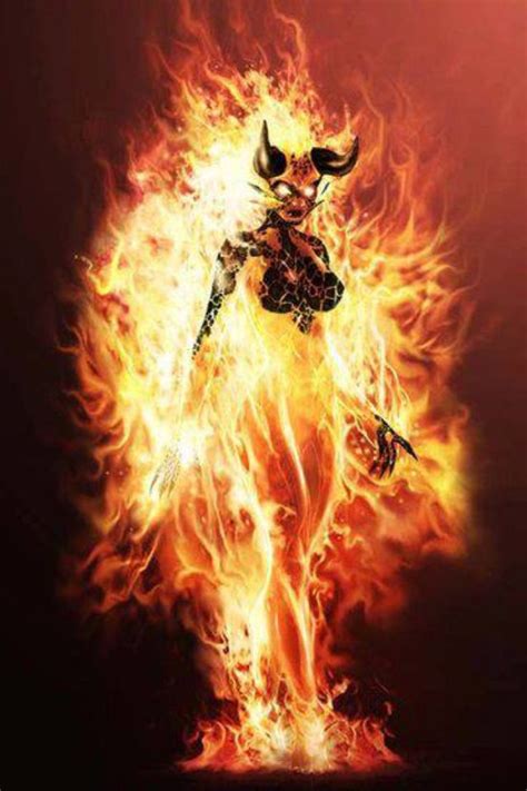 Demon Lady Fire Demon Female Demons Fire Art