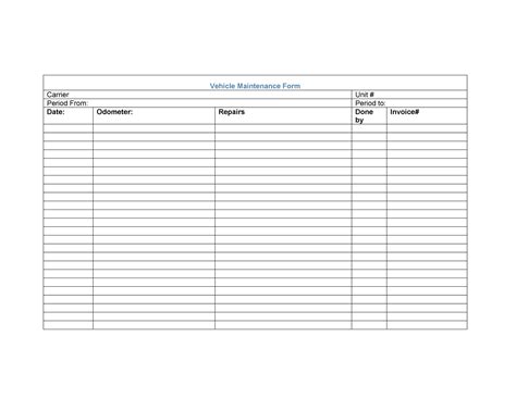Maintenance Log Book Sample ~ Ms Excel Templates