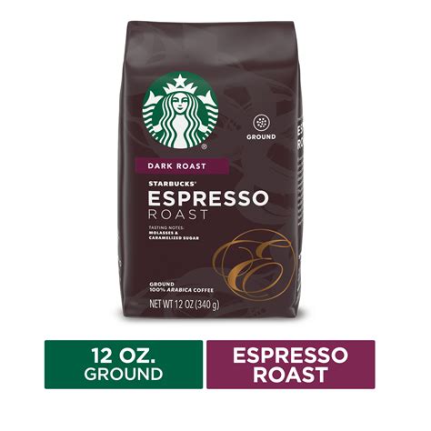 Starbucks Dark Roast Ground Coffee — Espresso Roast — 100 Arabica — 1 Bag 12 Oz Walmart