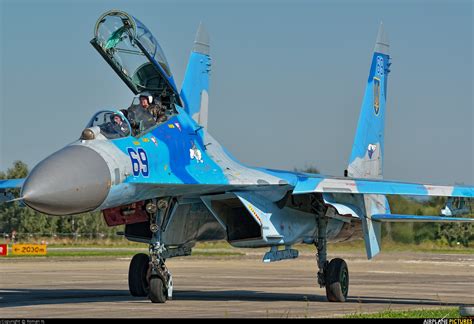 69 Ukraine Air Force Sukhoi Su 27ub At Hradec Králové Photo Id