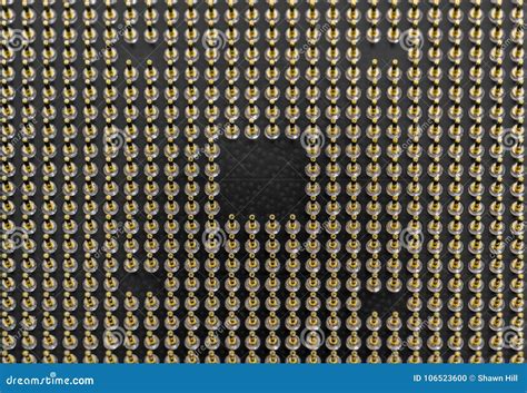 Cpu Pin Grid Array Medium Angled Bottom Of Computer Microprocessor