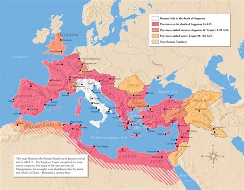 roman empire map at its height and over time 2024